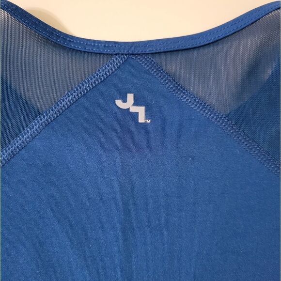 JoyLab Women's Blue Workout Tank Top with Mesh - Picture 9 of 12